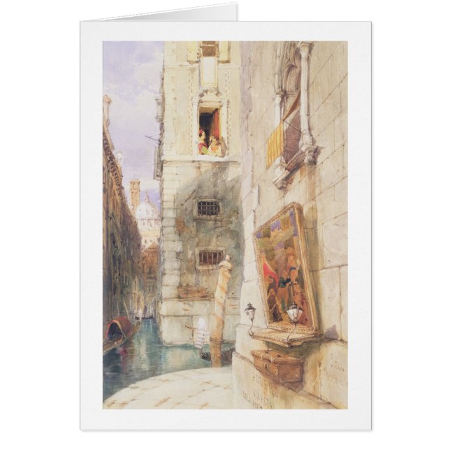 Venedig (w/c) hälsningskort (Framsidan)