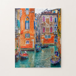 Venedigfestival och Gondolas Pussel