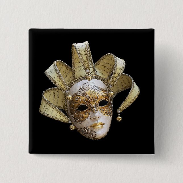 Venedigmasker Knapp (Framsida)