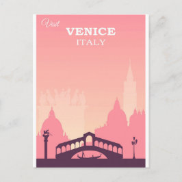Venedigs Italien Rosa Vintage resor Poster Vykort