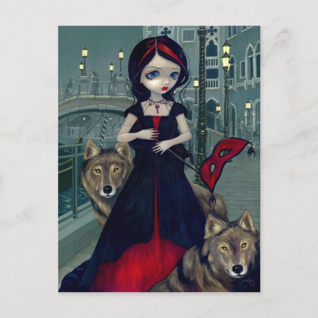 "Venedigs Vargar" vykort (Framsida)