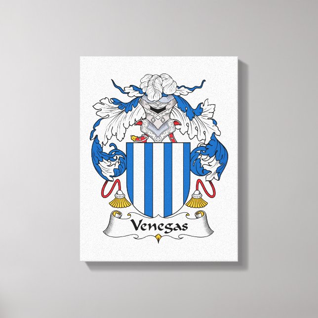 Venegas Family Crest Canvastryck (Framsida)