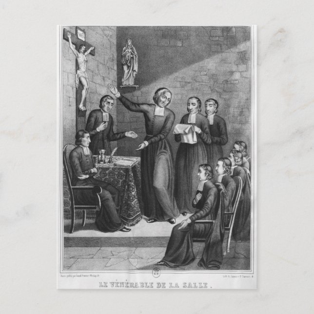 Venerable Saint Jean-Baptiste de La Salle Vykort (Framsida)