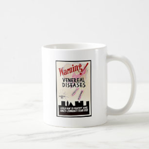 Venereal sjukdomar för varning kaffemugg