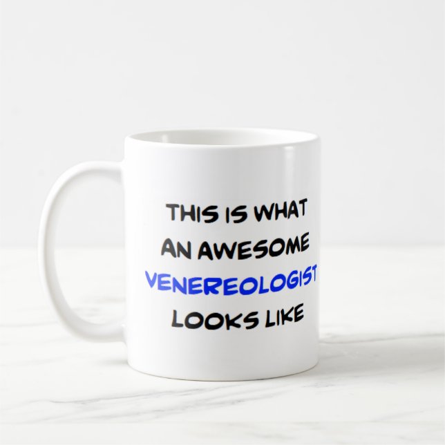 venereolog, fantastisk kaffemugg (Vänster)