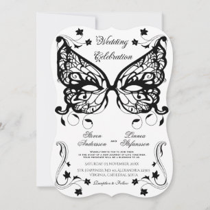 Venetia Carnivale Masque Victorian Ornate Flourish Inbjudningar