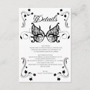 Venetia Carnivale Masque Victorian Ornate Flourish Tilläggskort