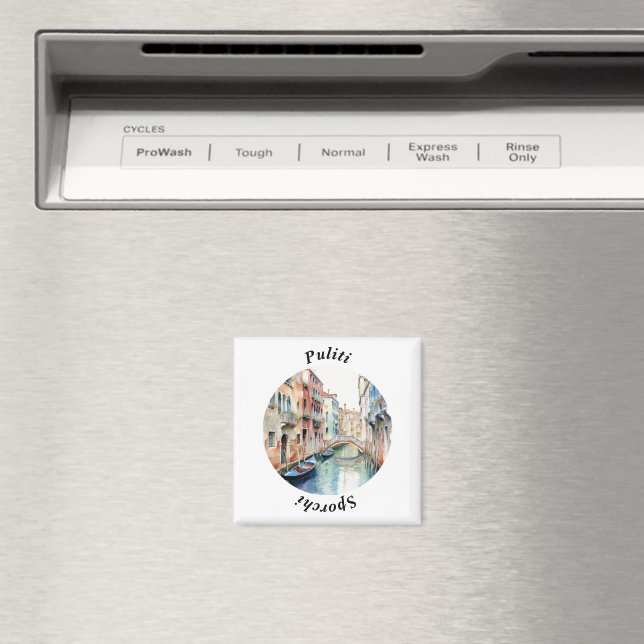 Venetian Canal Italian Clean/Dirty Dishwasher Magnet (In Situ (Dishwasher))