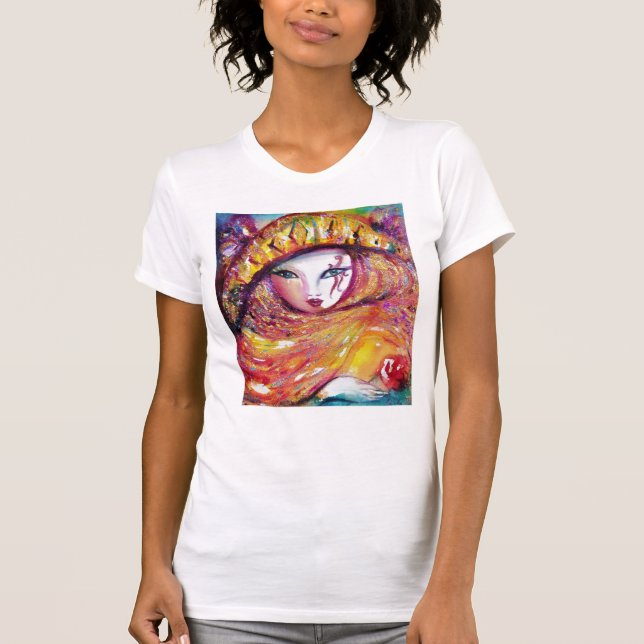 VENETIAN CARNIVAL MASK IN GULT Masqueraad T Shirt (Framsida)