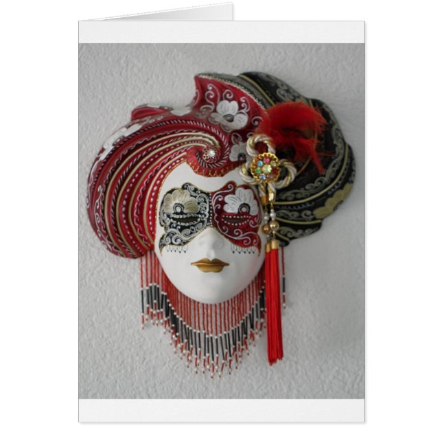 Venetian Ceramic Mask Hälsningskort (Framsidan)