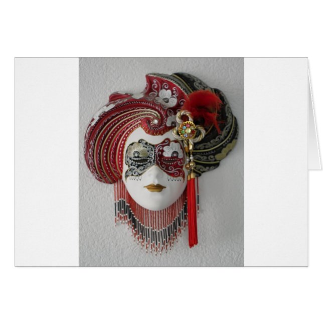 Venetian Ceramic Mask Hälsningskort (Framsidan Horizontal)