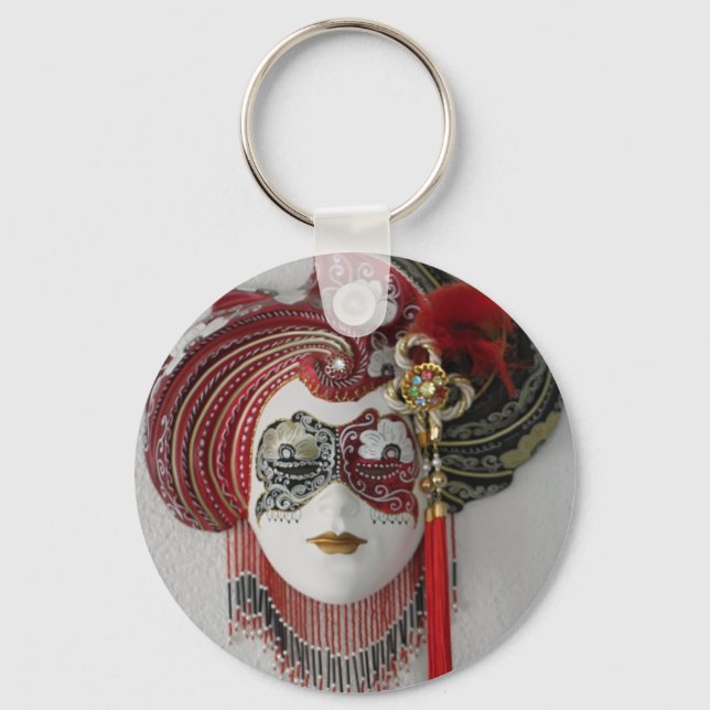 Venetian Ceramic Mask Nyckelring (Framsida)