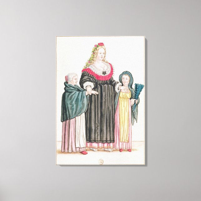 Venetian Courtesan Canvastryck (Framsida)