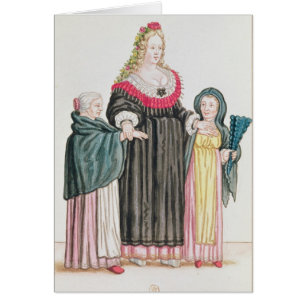 Venetian Courtesan Hälsningskort