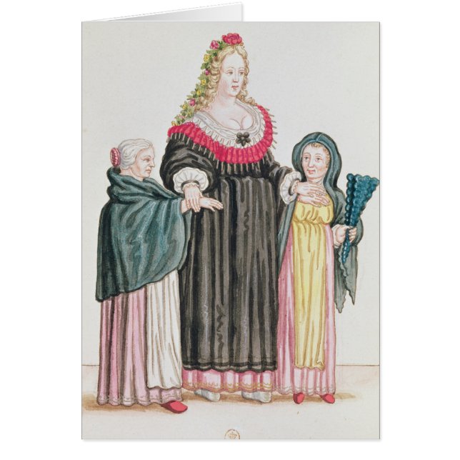 Venetian Courtesan Hälsningskort (Framsidan)