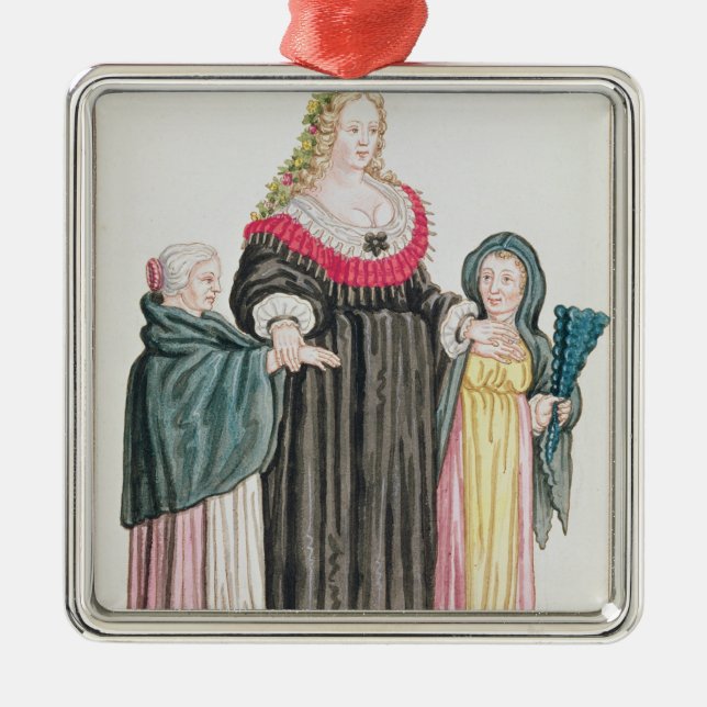 Venetian Courtesan Julgransprydnad Metall (Framsidan)