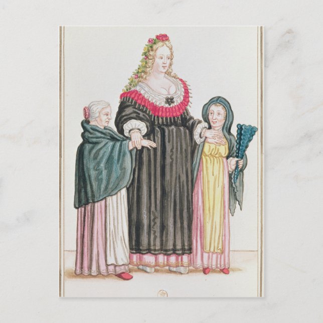 Venetian Courtesan Vykort (Framsida)