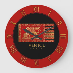 Venetian flagga stor klocka