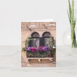 Venetian fönster Notecard Kort