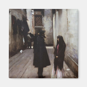 Venetian gatakonst som målar John Sargent Magnet
