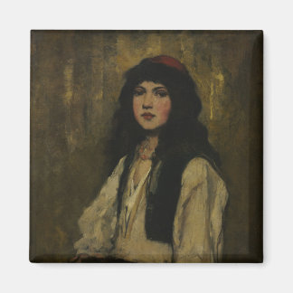Venetian Girl - Frank Duveneck Oljemålning Magnet