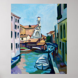 Venetian Gondola Boatyard Poster