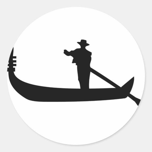 venetian gondola runt klistermärke (Framsida)