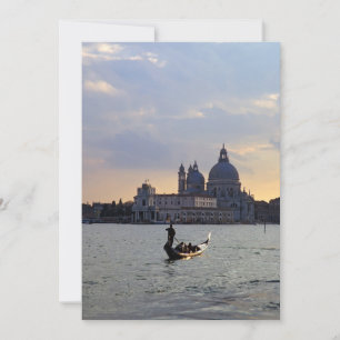 Venetian gondola vid solnedgång - Italien Inbjudningar