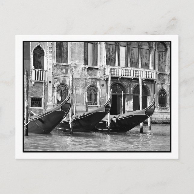 Venetian Gondolas vycard Vykort (Framsida)