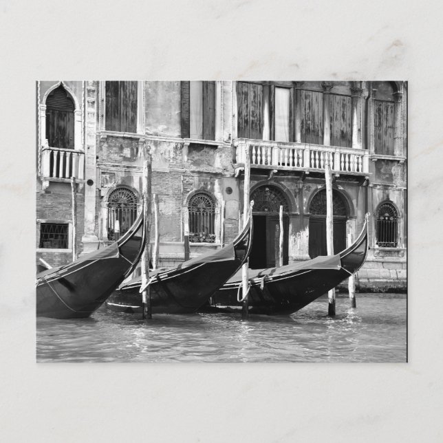 Venetian Gondolas vycard Vykort (Framsida)