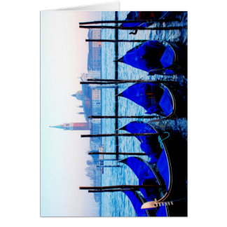 Venetian gondoler hälsningskort