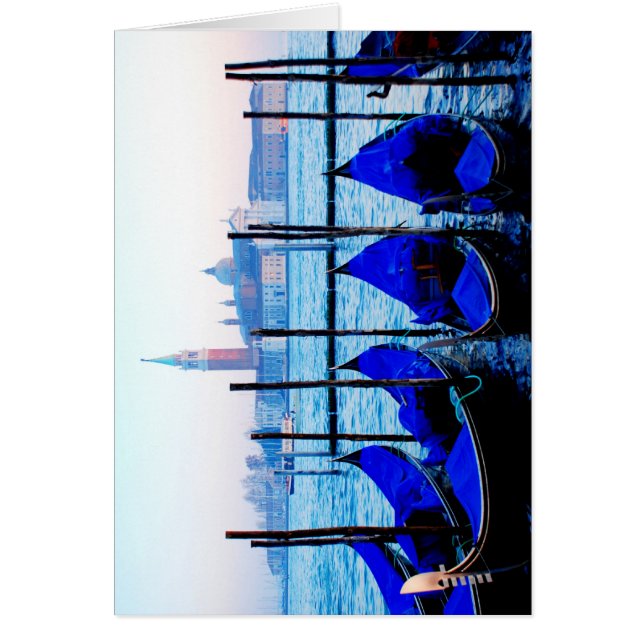 Venetian gondoler hälsningskort (Framsidan)