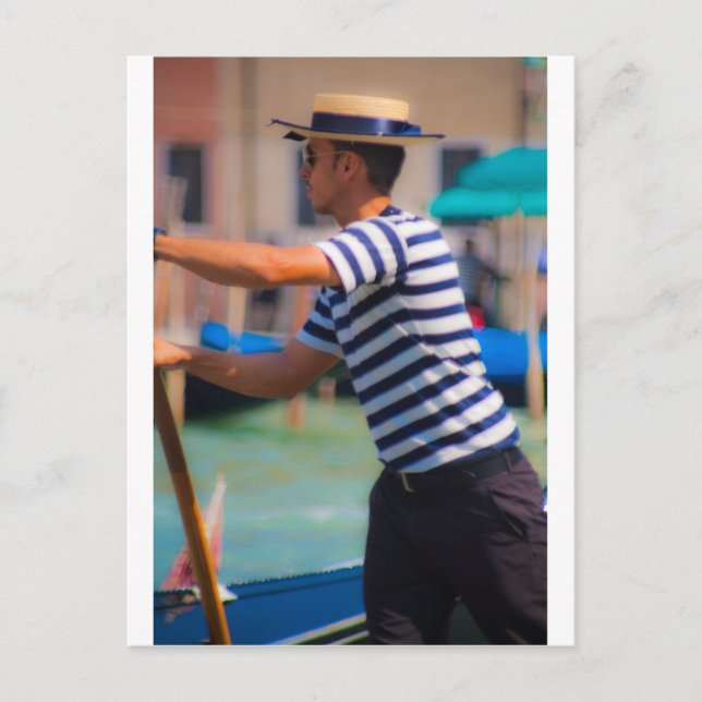 Venetian Gondolier Vykort (Framsida)