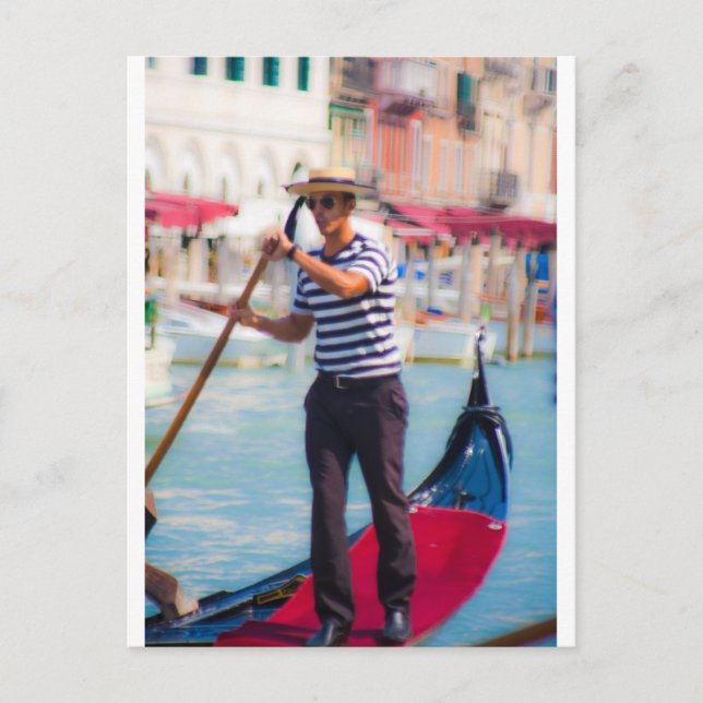 Venetian Gondolier Vykort (Framsida)