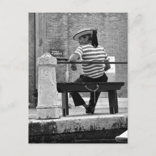 Venetian Gondolier-vykort Vykort