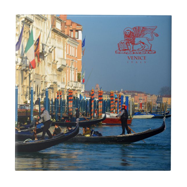 Venetian gondoliers kakelplatta (Framsidan)