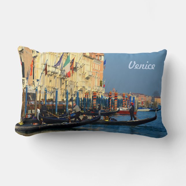 Venetian Gondoliers på den stora kanalen Lumbarkudde (Framsida)