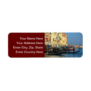Venetian gondoliers returadress etikett