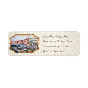 Venetian Grand Canal Returadress Etikett