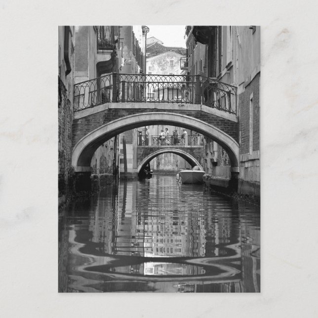Venetian kanalvykort vykort (Framsida)