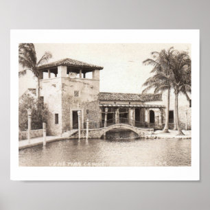 Venetian kasino, Coral Gables, Florida vintage Poster