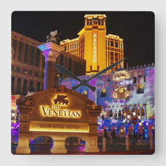 Venetian Las Vegas Decorative Evening Ljus Fyrkantig Klocka