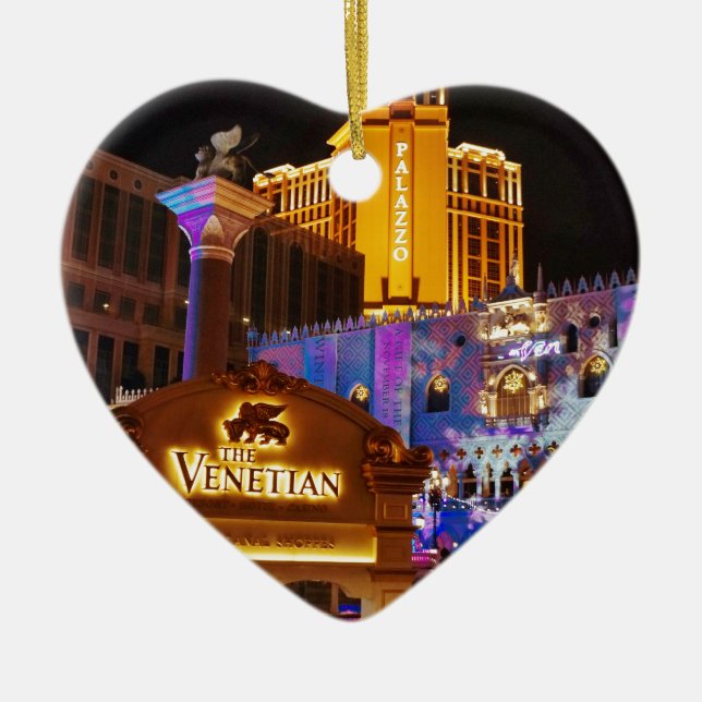 Venetian Las Vegas Decorative Evening Ljus Julgransprydnad Keramik (Framsidan)