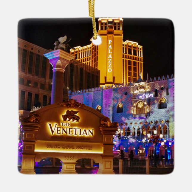 Venetian Las Vegas Decorative Evening Ljus Julgransprydnad Keramik (Framsida)