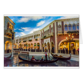 Venetian Las Vegas Gondolkanalarkitektur Hälsningskort
