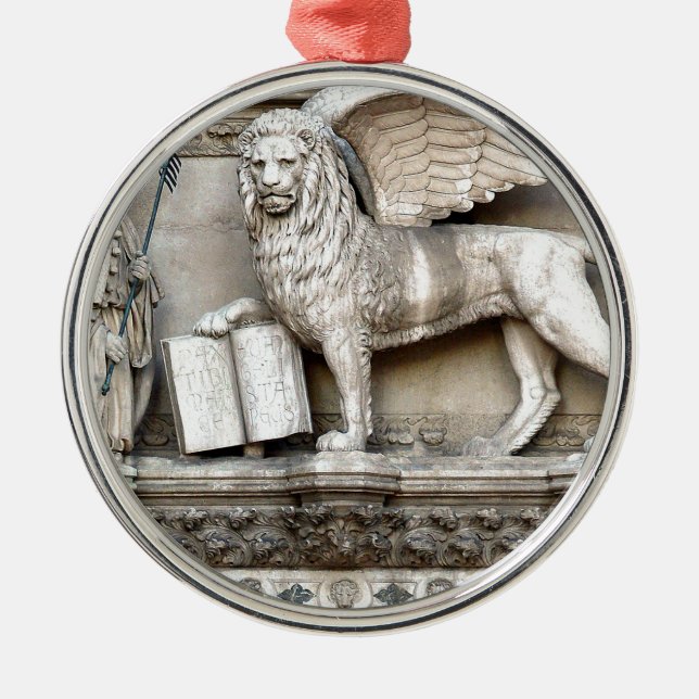 Venetian lejont julgransprydnad metall (Framsidan)