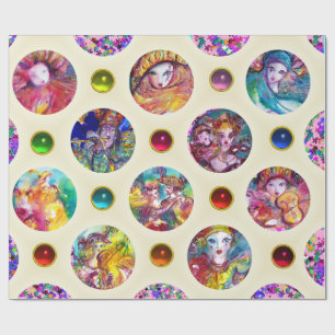 VENETIAN MARDI GRAS MASKS MASQUERADE ANSIKTE PRESENTPAPPER