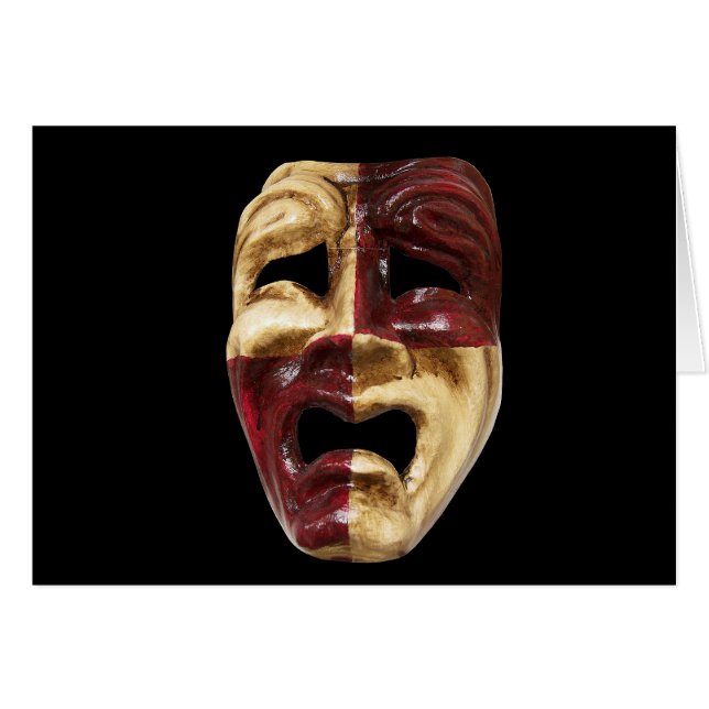 Venetian Mask Hälsningskort (Framsidan Horizontal)