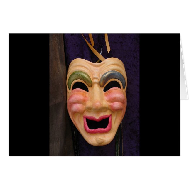 Venetian Mask Hälsningskort (Framsidan Horizontal)
