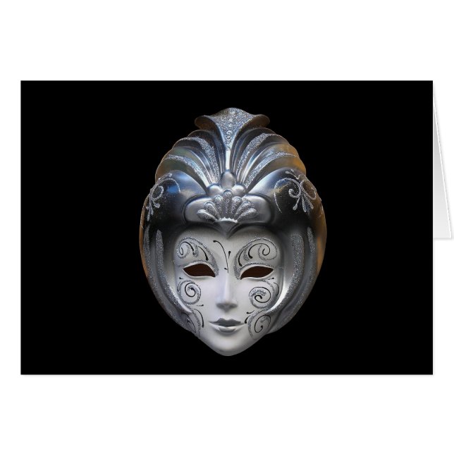 Venetian Mask Hälsningskort (Framsidan Horizontal)